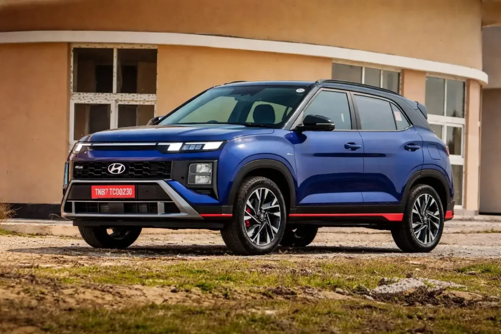 Hyundai Creta N Line blue SUV front view